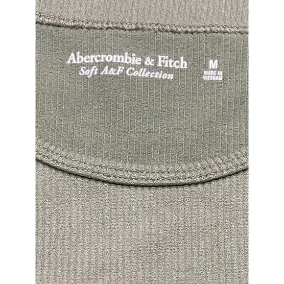Abercrombie & Fitch Soft AF Collection‎ Size Womens Medium Green Ribbed Tank - Picture 6 of 8